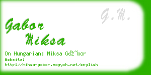 gabor miksa business card